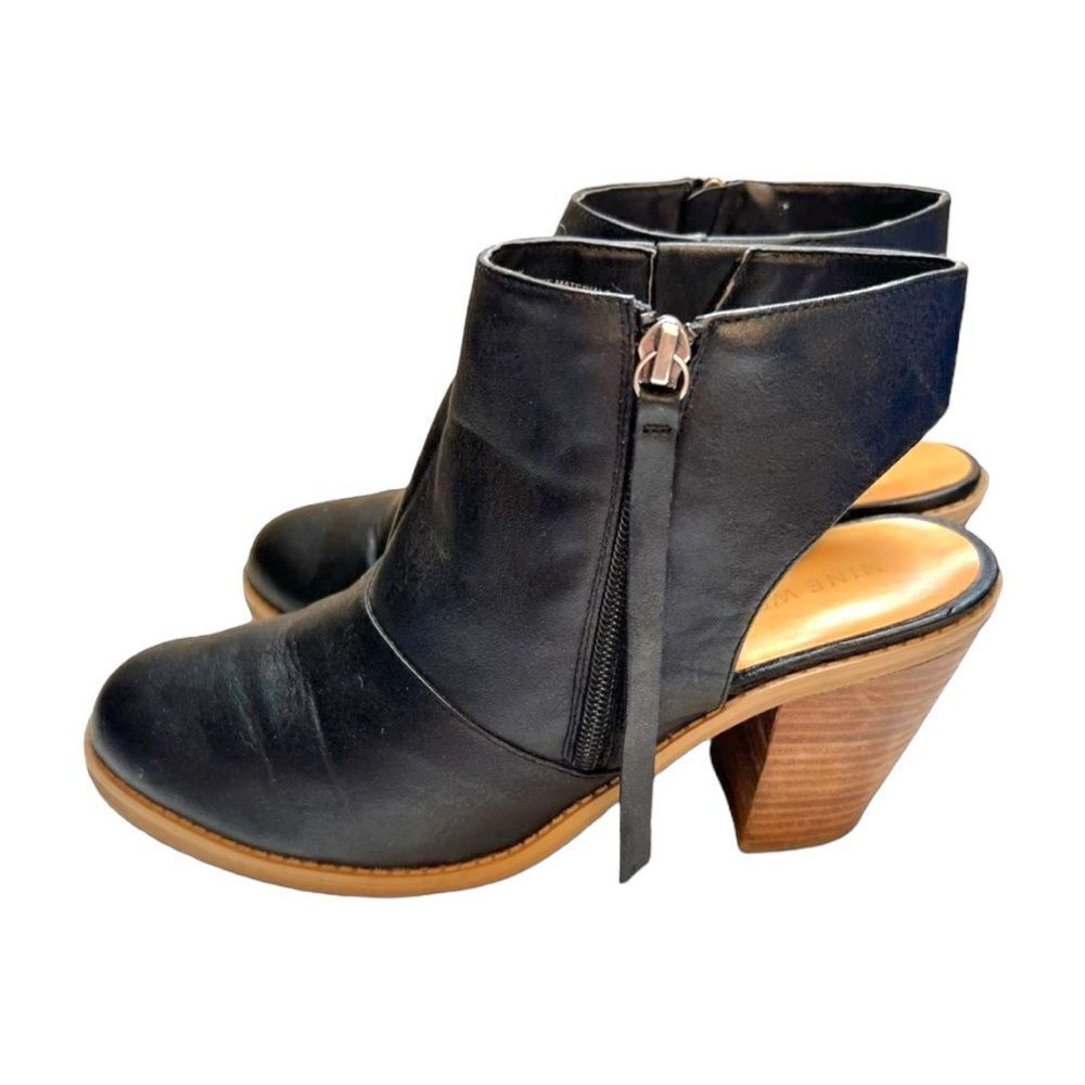 Nine West Livia Black Sling Back Bootie